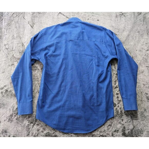 Yves Saint Laurent Long Sleeve Band Collar Men's Size 15.5 34-35 Blue - Picture 9 of 11